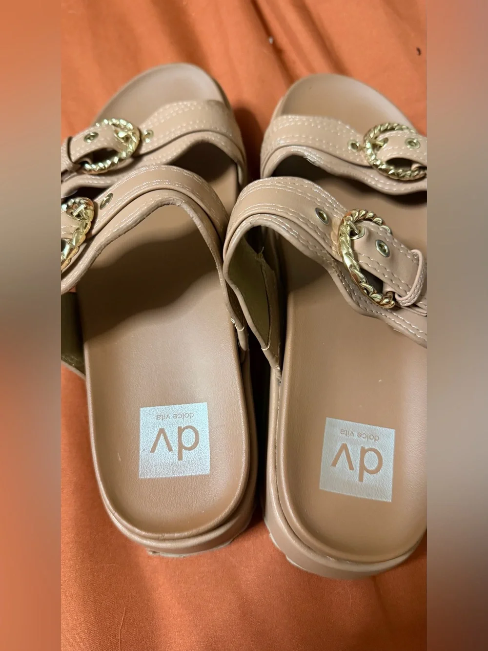 🤎 womens Dolce Vita Sheree Platform Slide Sandals – Size 7.5